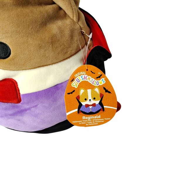Original Squishmallows Reginald The Vampire Corgi Halloween 12" Plush Treat Pail - Picture 2 of 10